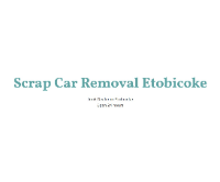 Scrap Car Removal Etobicoke